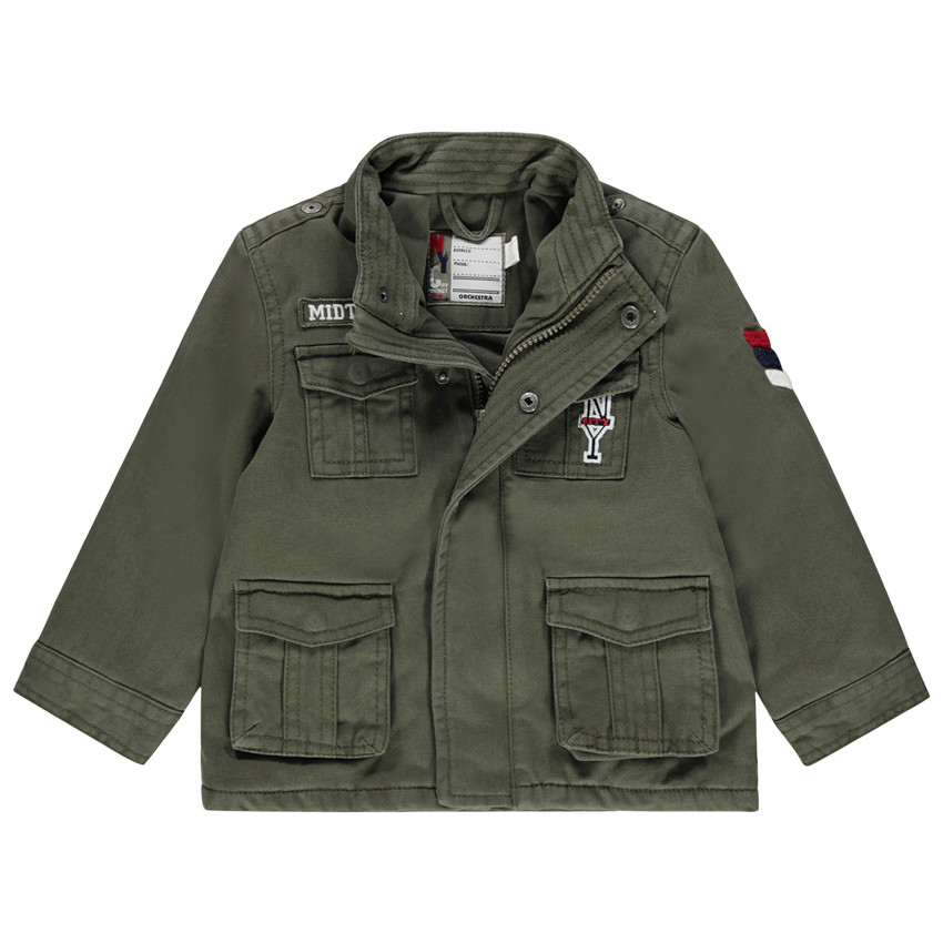 Μπουφάν   toile με τσέπες  et κεντημένα badges 