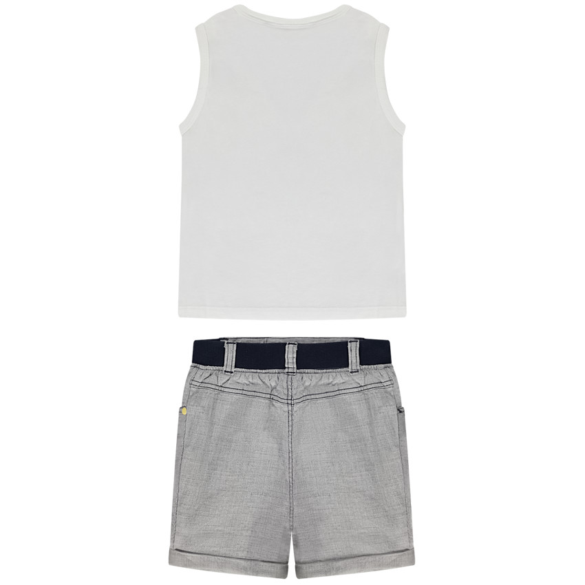 Σετ κοντό 2 τμχ. με καρό σχέδιο για bebe αγόρι 