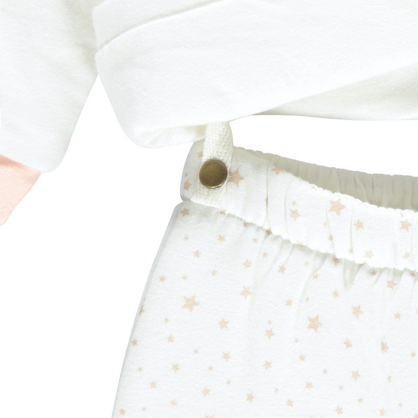 Σύνολο για νεογέννητα με ζακετάκι και παντελόνι από φανέλα ©Smiley baby 