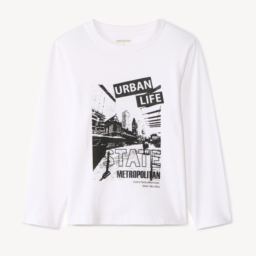 Μακρυμάνικο μπλουζάκι jersey με photoprint πόλης για αγόρι 