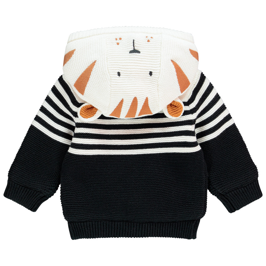 Ζακέτα με κουκούλα πλεκτή  για bebe αγόρι 