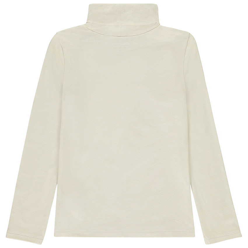 Πλεκτό με ψηλό λαιμό και σχέδιο λουλουδιών με στρας για κορίτσι 