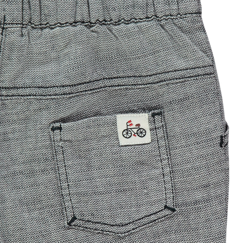 Pantalon doublé jersey en maille chinée  