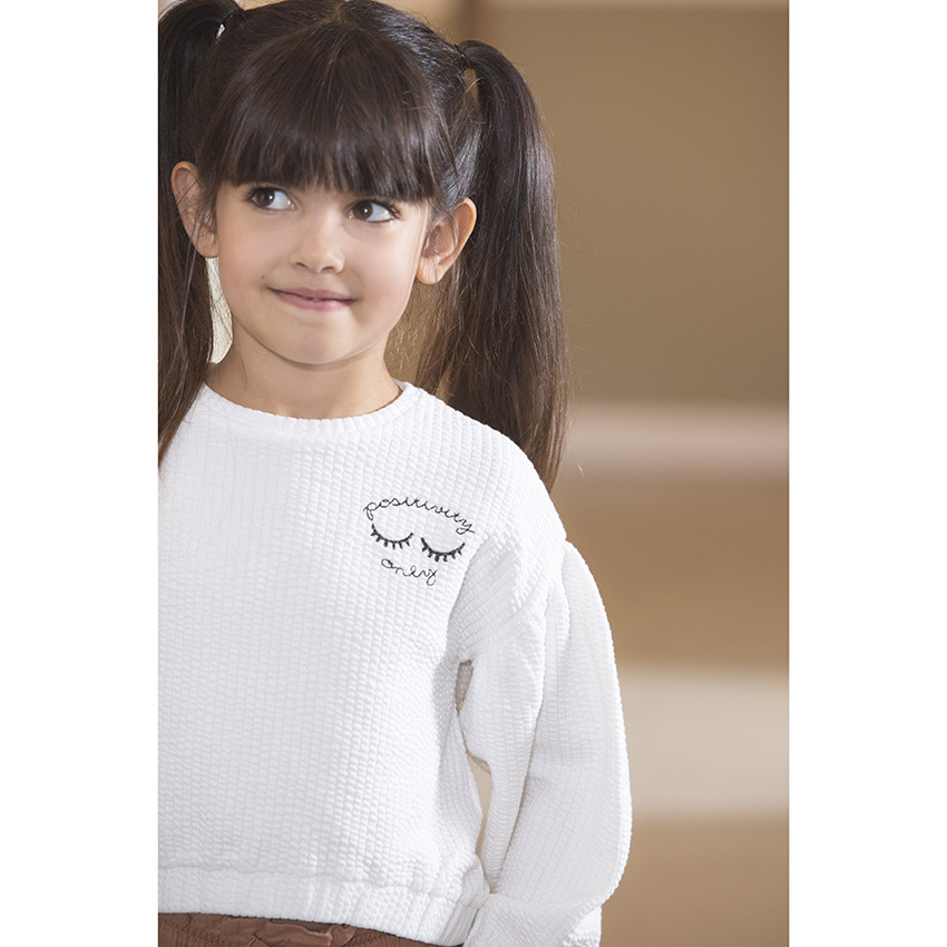 Φούτερ molleton φαντεζί για κορίτσι 