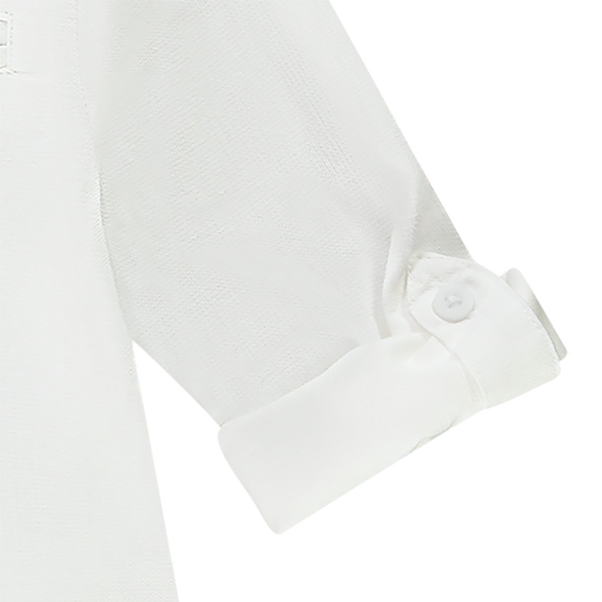 Πουκάμισο μακρυμάνικο μονόχρωμο με γιακά mao για bebe αγόρι 