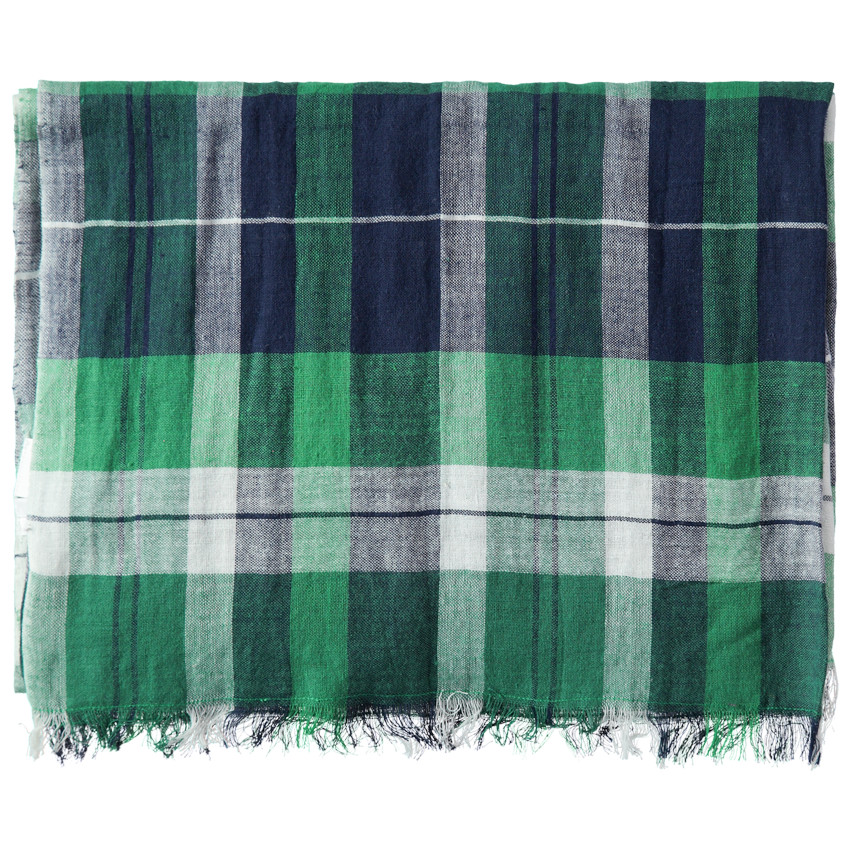 Καρό φουλάρι με κρόσσια 