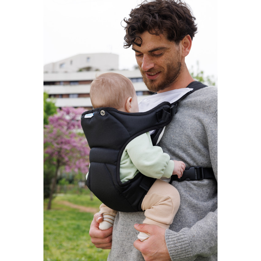 Μάρσιπος με ενσωματωμένο σαλιάρα μαύρος/μπεζ 