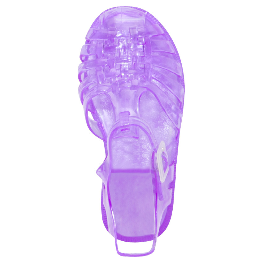 Πεδιλάκια παραλίας διάφανα σε βιολετί χρώμα 