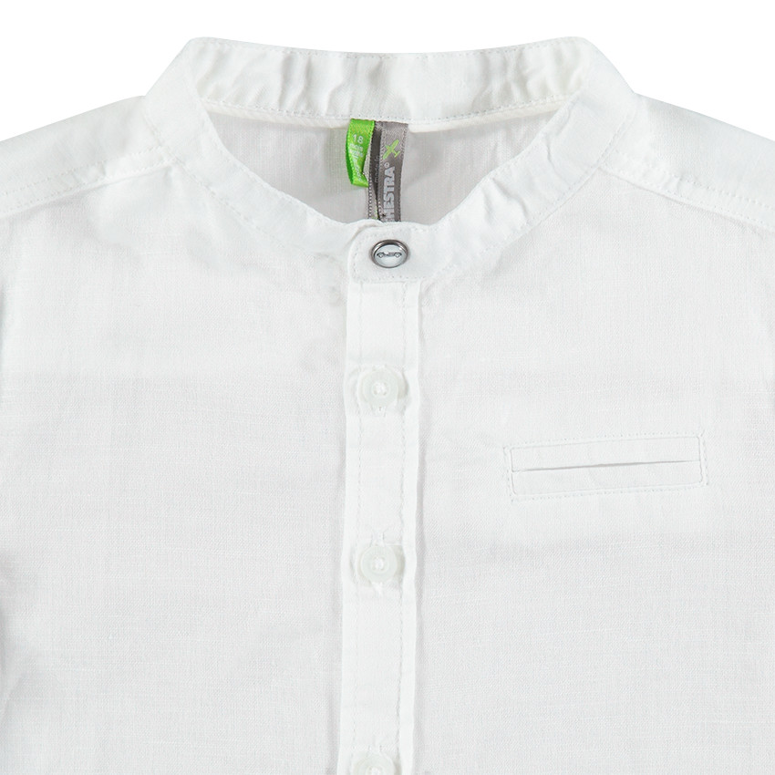 Κοντομάνικο βαμβακερό πουκάμισο με γιακά μάο  Additional Κοντομάνικο βαμβακερό πουκάμισο με γιακά μάο