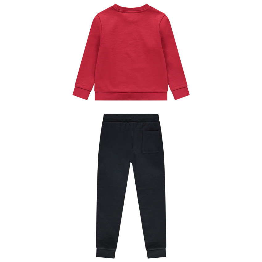 Σετ φόρμας  molleton δίχρωμο με τυπωμένο μήνυμα  