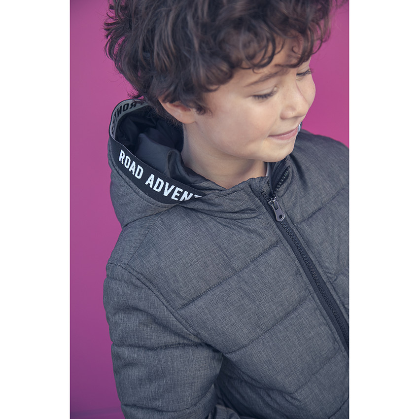 Παλτό πλεκτό με επένδυση από μικροπολάρ για αγόρι 