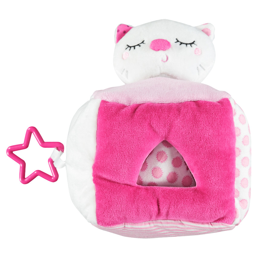 Cube d'activités en peluche - boîte à formes  