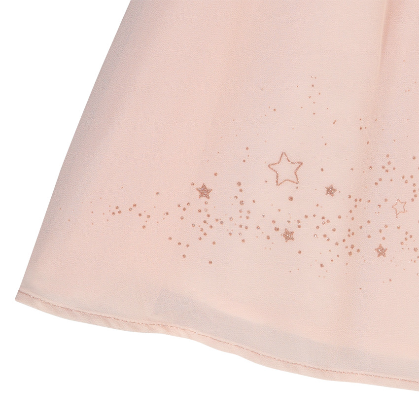 Φούστα skater από crêpe με αστέρια με glitter για κορίτσι 