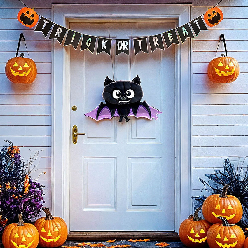 Set de décorations de porte 9 pièces Halloween 