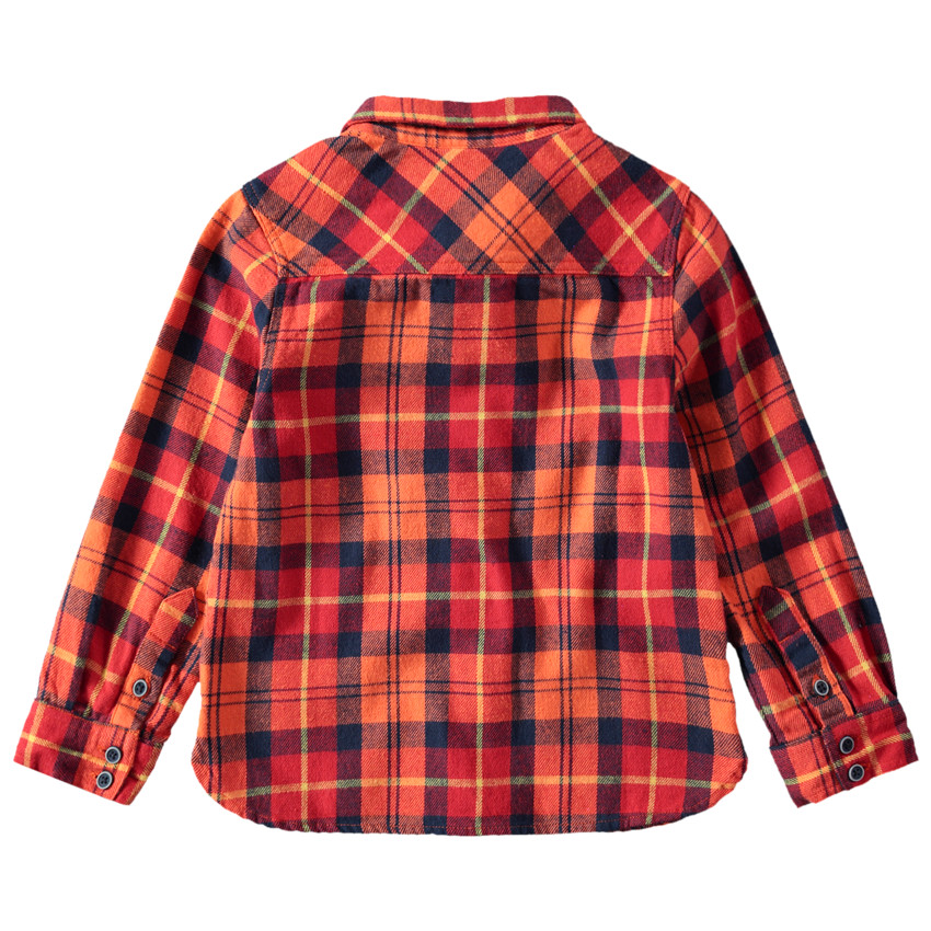 Μακρυμάνικο καρό πουκάμισο από φανέλα 