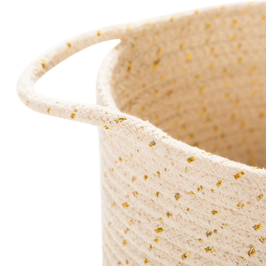 Καλάθι Αποθήκευσης Από Βαμβάκι Και Lurex 