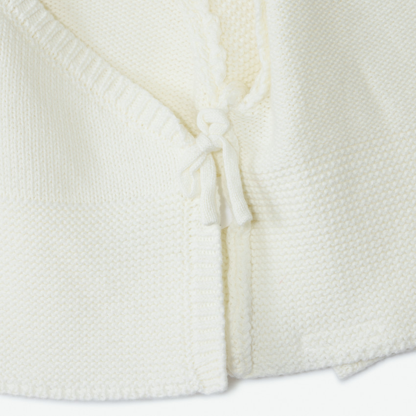 Ζακέτα πλεκτή με εφέ cache-cœur για μωρό πρόωρο 