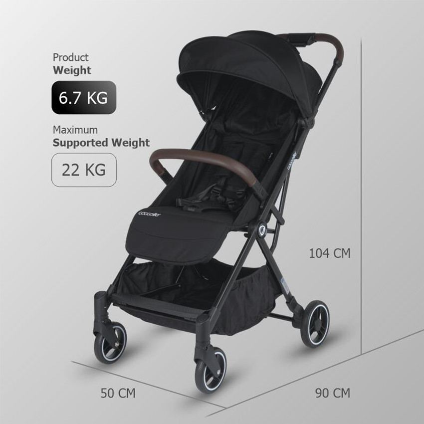 Καρότσι Με Αυτόματο Κλείσιμο Coccolle Melia/Diamond Black 