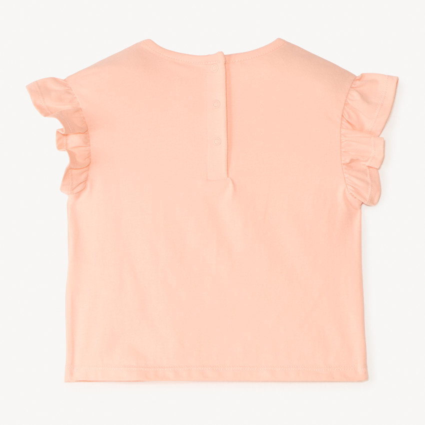 T-shirt με κοντά μανίκια με βολάν Minnie Disney για κορίτσι μωρού 