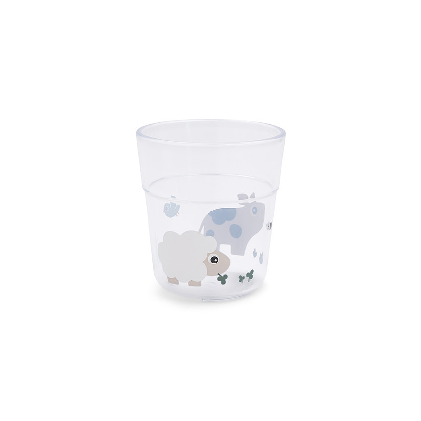 Μικρό ποτήρι Tiny Farm sable 180 ml από τριτάν με διασκεδαστικές εικονογραφήσεις Done By Deer 