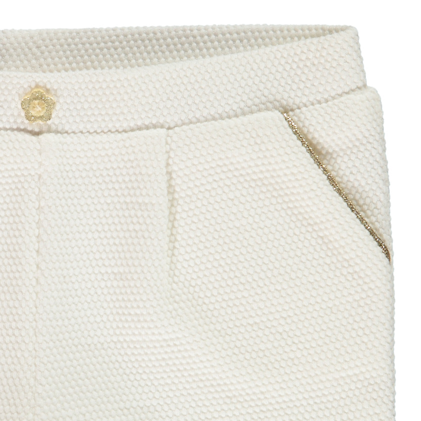 Σορτς από πλεκτό με λεπτομέρειες lurex για μωρό κορίτσι 