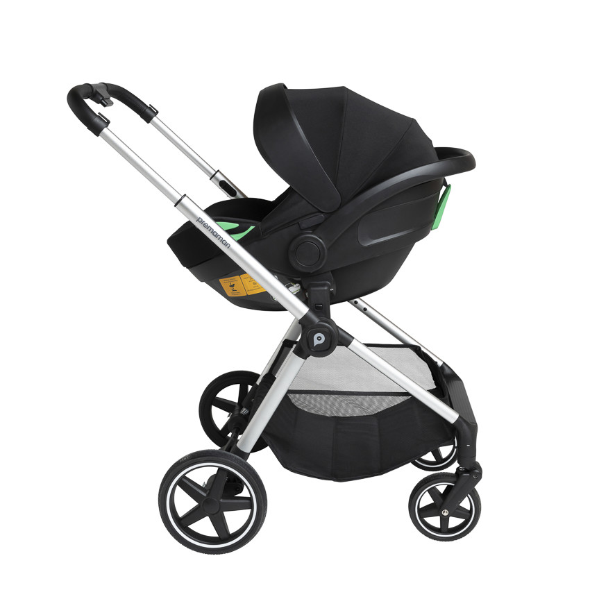 Poussette duo Athéna Xelium + siège-auto i-Prim gris/noir 