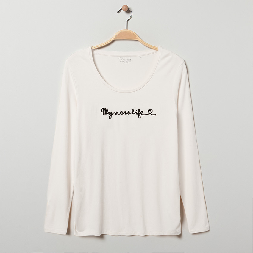 T-shirt Εγκυμοσύνης μακρυμάνικο με μήνυμα 