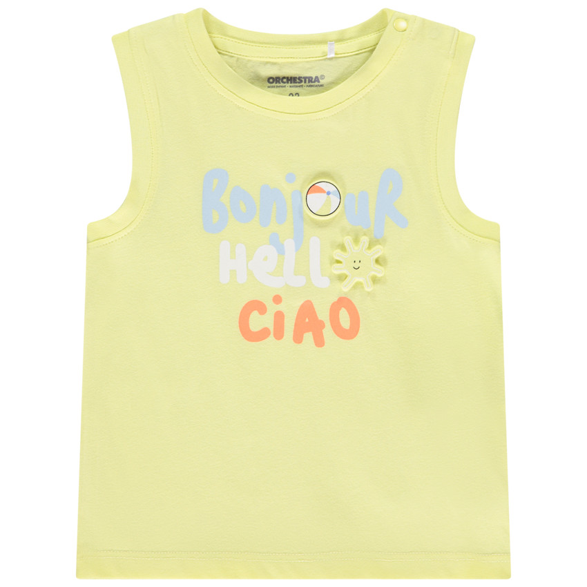 Αμάνικο μπλουζάκι με φαντεζί 3D σχέδιο για μωρό αγόρι 