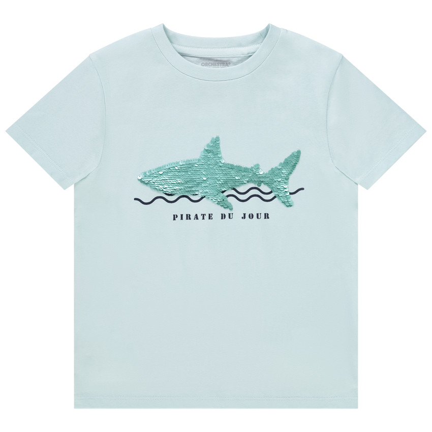 Κοντομάνικο μπλουζάκι με μαγικές παγιέτες για αγόρι 