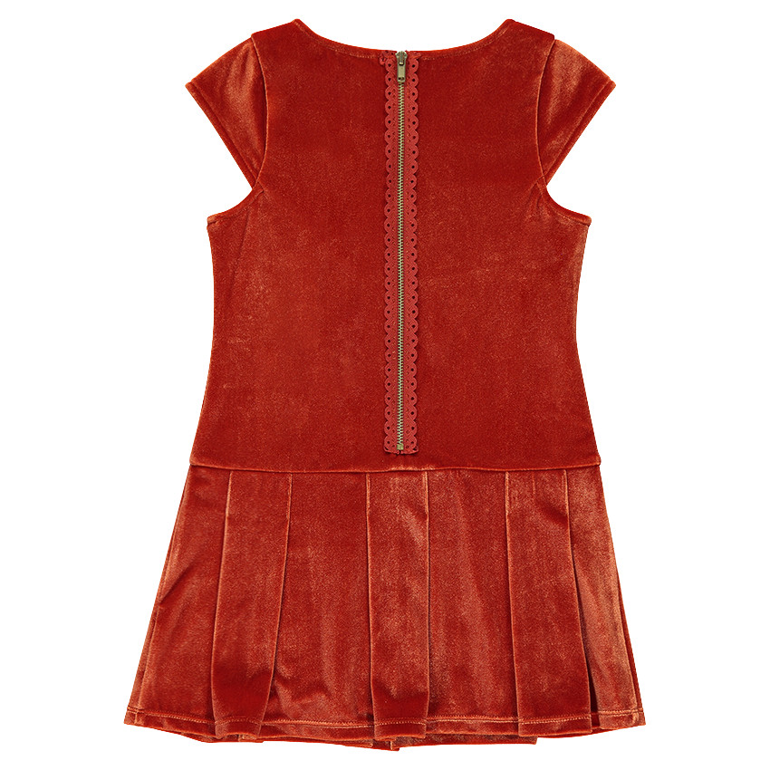 Μονόχρωμο βελούδινο φόρεμα  