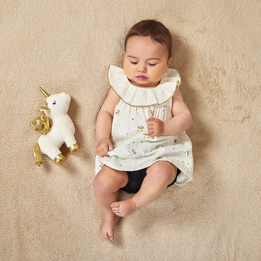 Peluche licorne en velours pour bébé fille 