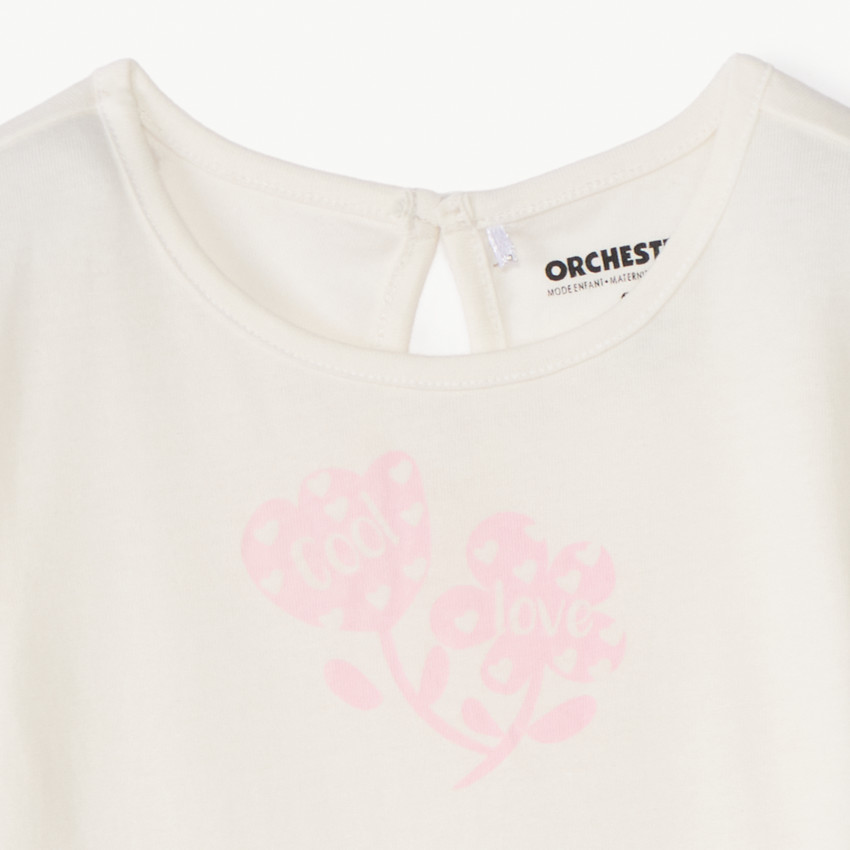T-shirt manches courtes avec print fantaisie pour bébé fille 