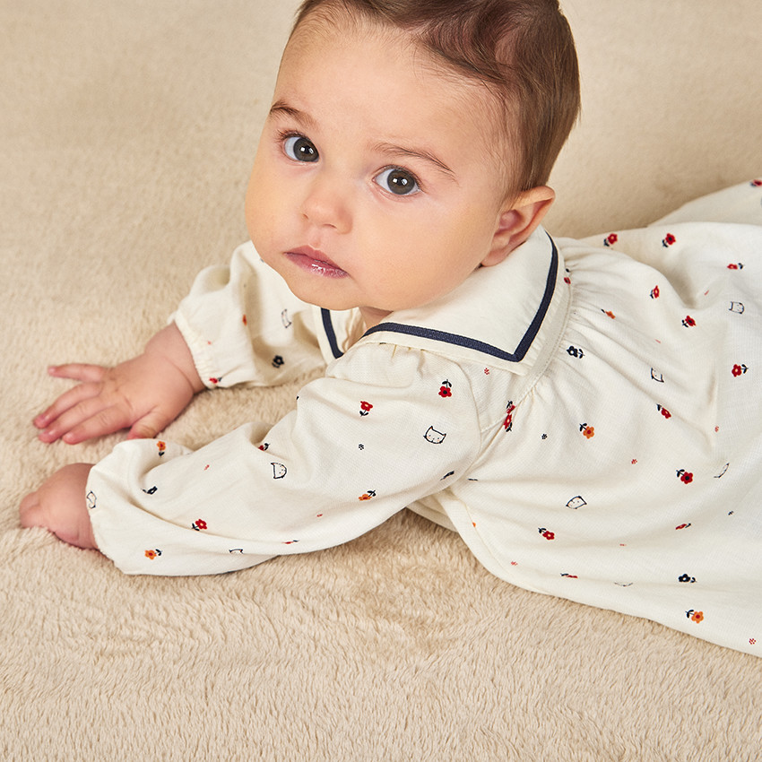 Ensemble avec tunique longue à col marin pour bébé fille 