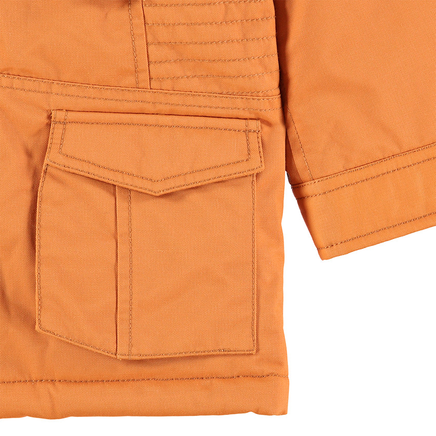 Βαμβακερό παρκά με επένδυση φλις και τσέπες με καπάκι 