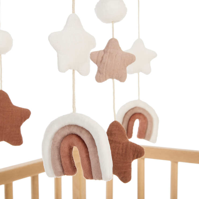 Κρεμαστό Παιχνίδι Mobile Με Μουσική, Αστέρια Και Ουράνιο Τόξο 