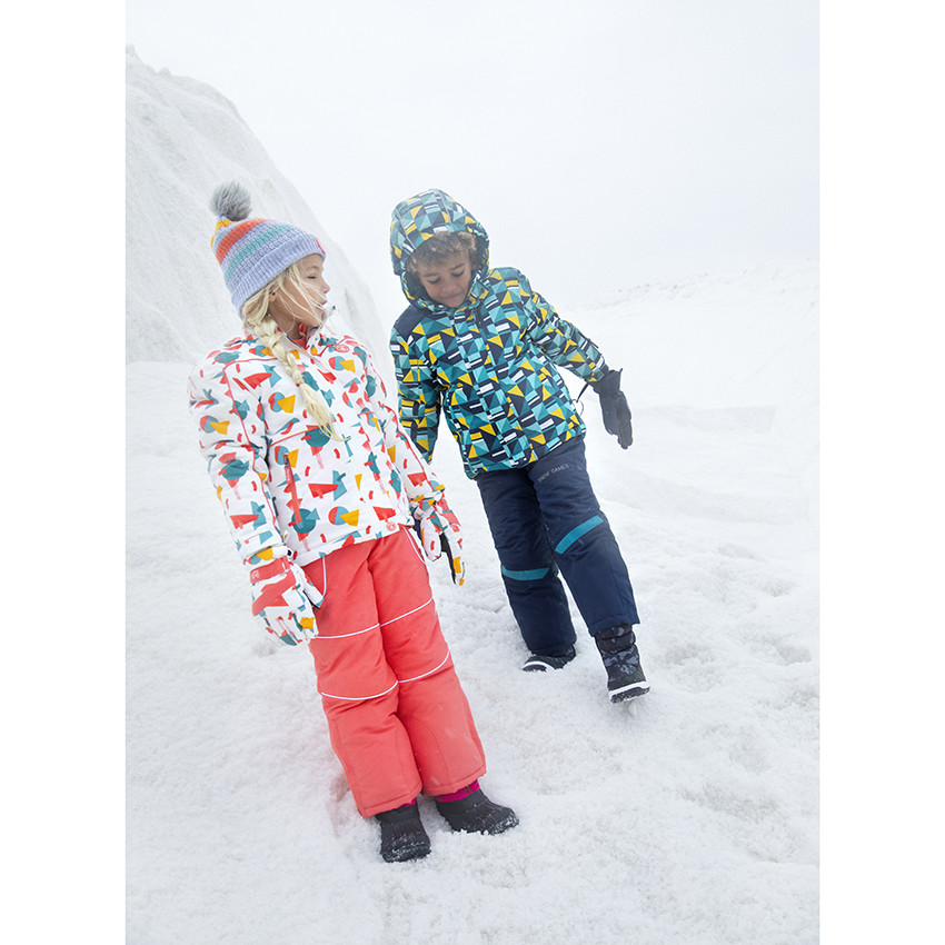 Pantalon de ski à poches zippées et bretelles amovibles 