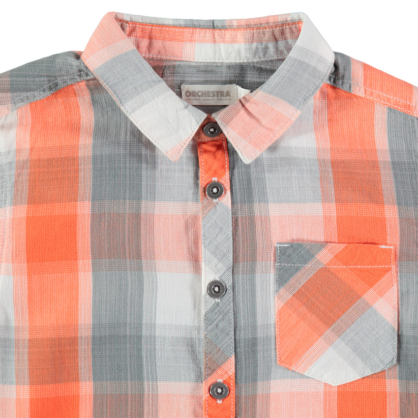 Μακρυμάνικο καρό πουκάμισο με τσέπη 