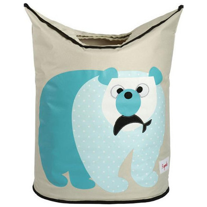 3 Sprouts καλάθι για τα άπλυτα Laundry Hamper Poral Bear Blue 