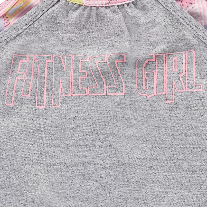 Μονόχρωμο cropped τοπ με ενσωματωμένο εμπριμέ μπουστάκι 