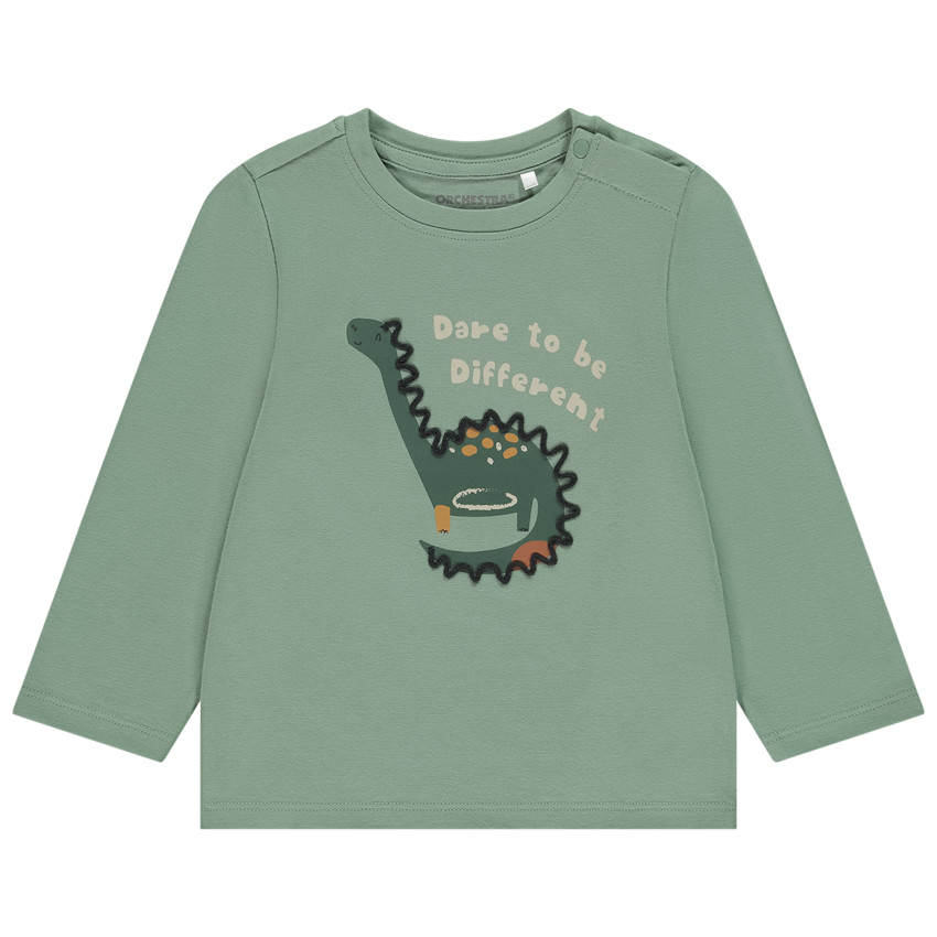 T-shirt μακρυμάνικο με σχέδιο δεινόσαυρου για μωρό αγόρι 