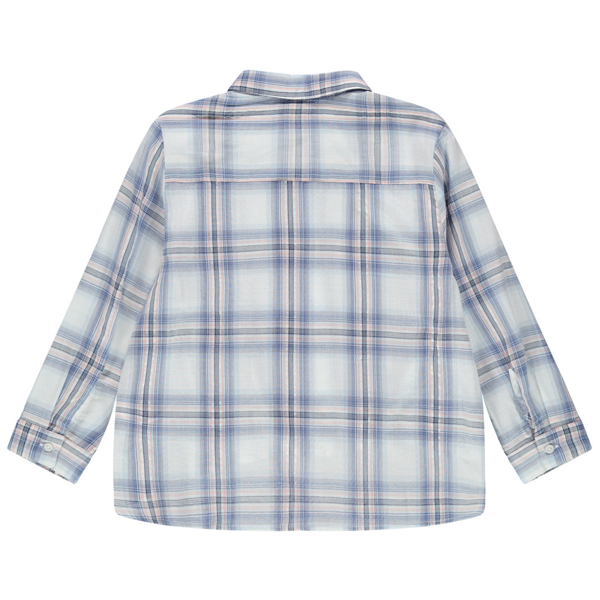 Μακρυμάνικο καρό πουκάμισο με τσέπη στο στήθος  Additional Μακρυμάνικο καρό πουκάμισο με τσέπη στο στήθος