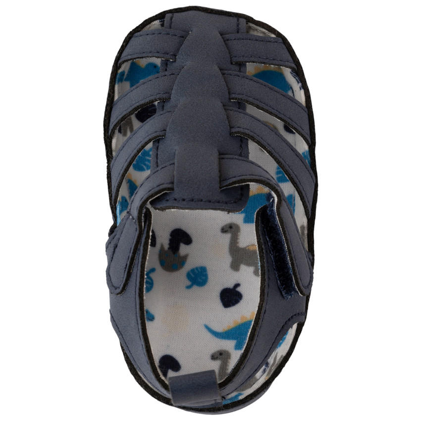 Σανδάλια κλειστά με σκρατς και εκτύπωση για μωρό αγόρι 