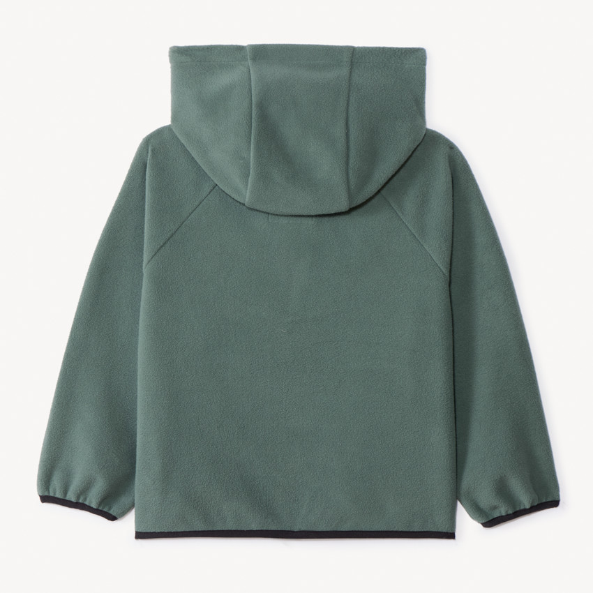 Gilet en polaire contrecollé et capuche + broderie pour garçon  