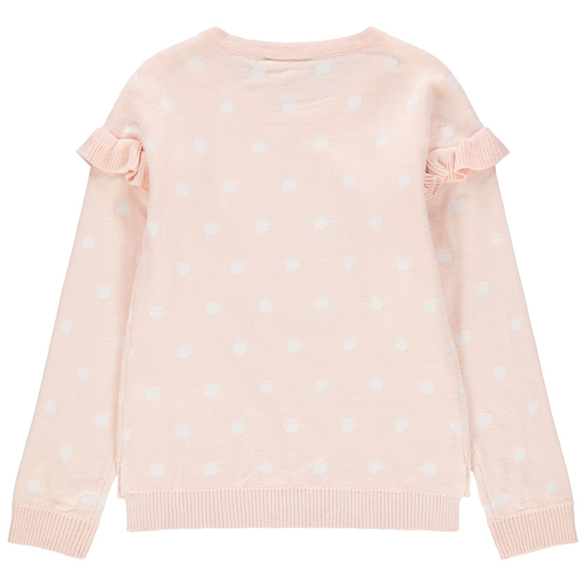 Πλεκτό με πουά και μοτίβο Smiley από «μαγικές» πούλιες  