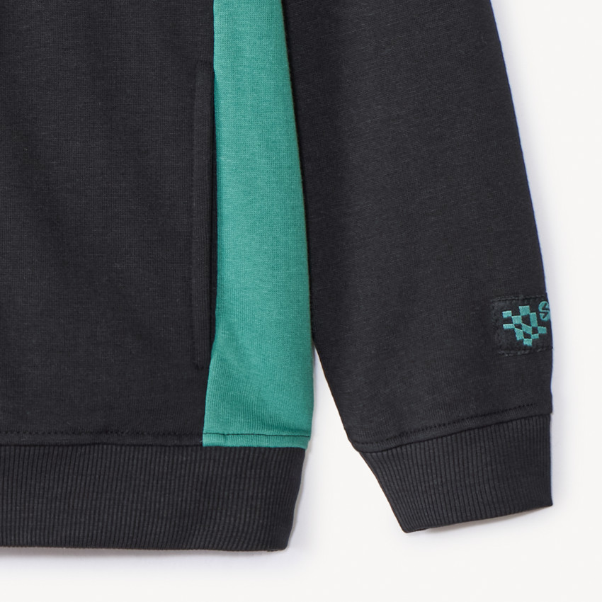 Gilet molleton à capuche avec empiècements pour garçon 