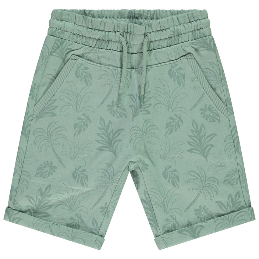 Βερμούδα molleton με φαντεζί σχέδιο + τσέπη kangourou για αγόρι 