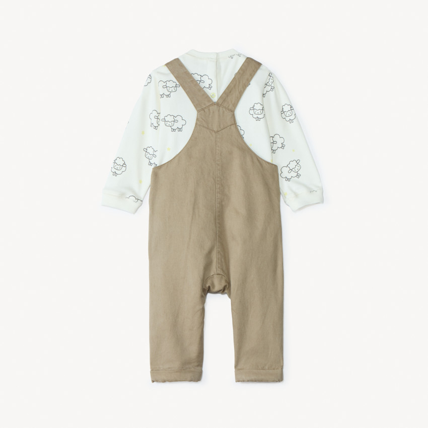 Ensemble 2 pièces motif moutons pour bébé garçon 