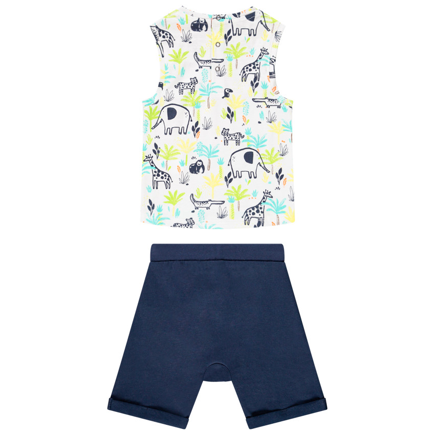 Ensemble de plage débardeur jungle + short pour bébé garçon 