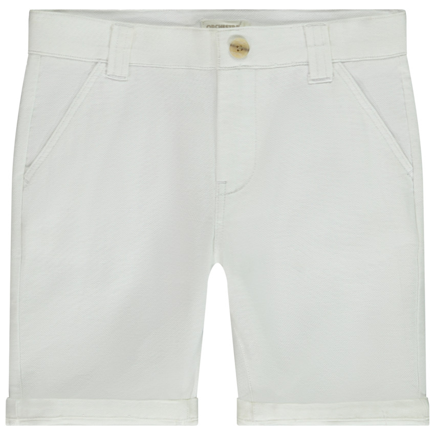 Βερμούδα μονόχρωμη από ύφασμα για αγόρι 