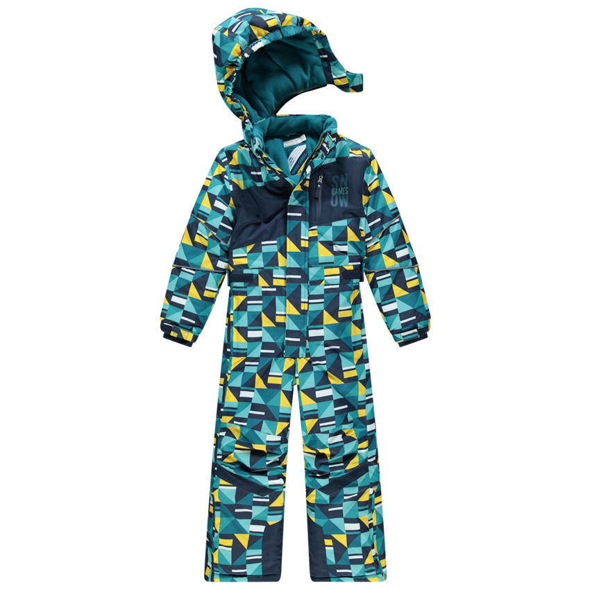Combinaison de ski imprimée doublée micropolaire 